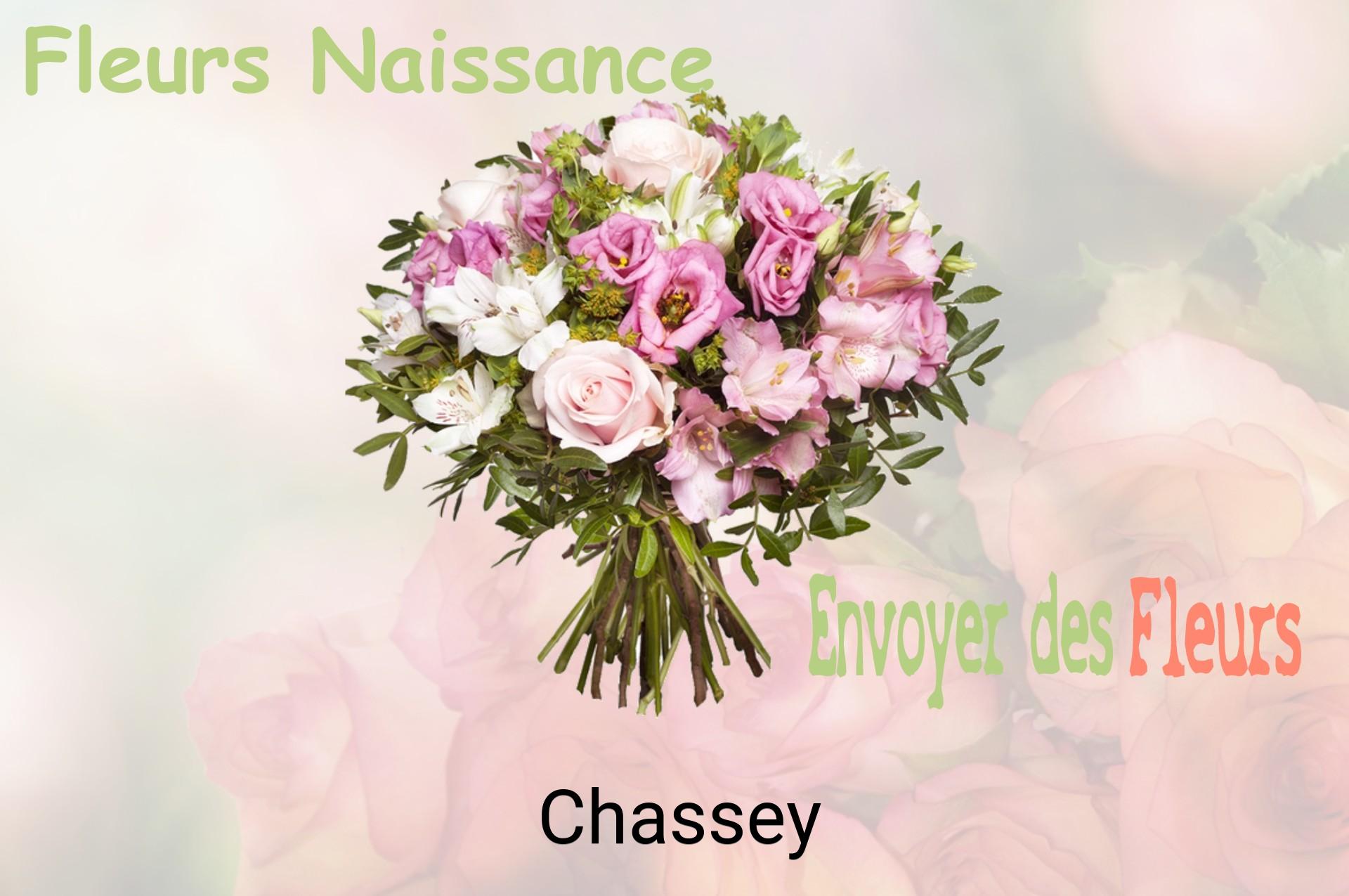 Bouquet de fleurs de naissance livré à Chassey